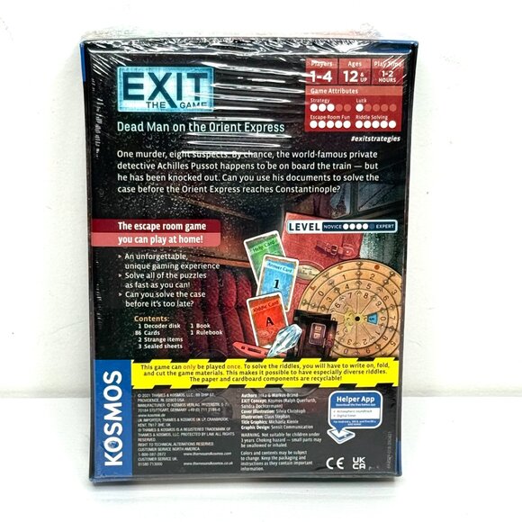 Exit The Game Dead Man On The Orient Express Mind Games Riddle Strategy NEW - Picture 2 of 2